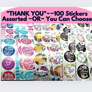 🔥100 "THANK YOU" STICKERS
